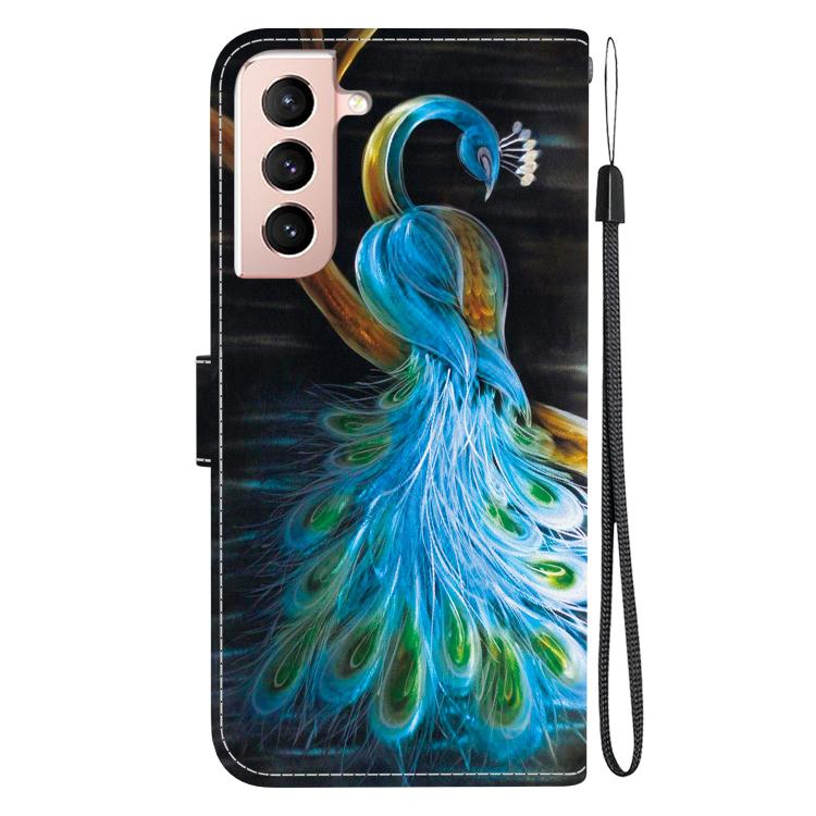 For Samsung Galaxy S21 5G Crystal Texture Colored Drawing Leather Phone Case