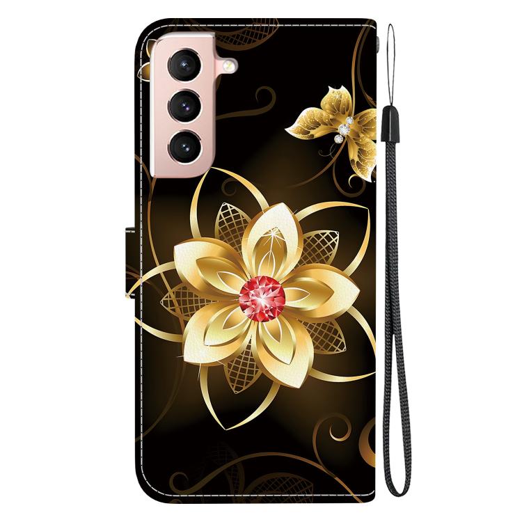 For Samsung Galaxy S21 FE 5G Crystal Texture Colored Drawing Leather Phone Case