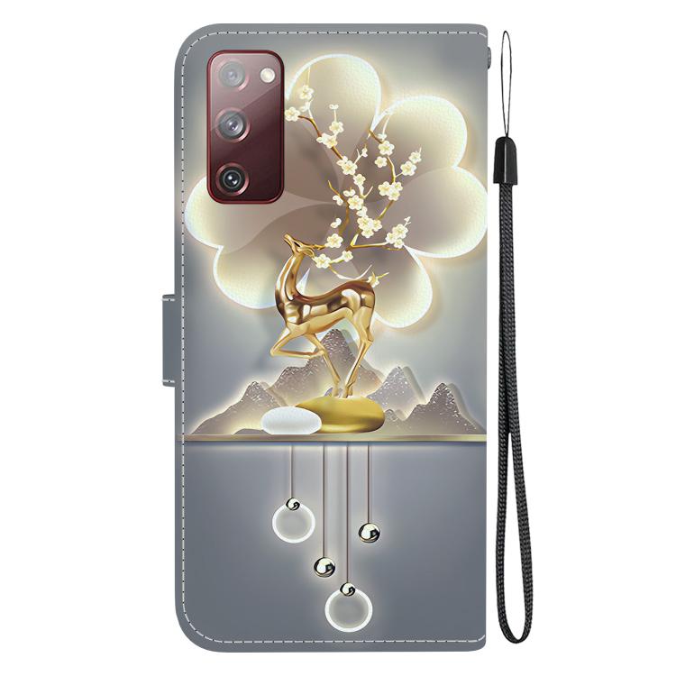 For Samsung Galaxy S20 FE Crystal Texture Colored Drawing Leather Phone Case