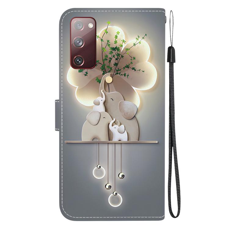 For Samsung Galaxy S20 FE Crystal Texture Colored Drawing Leather Phone Case