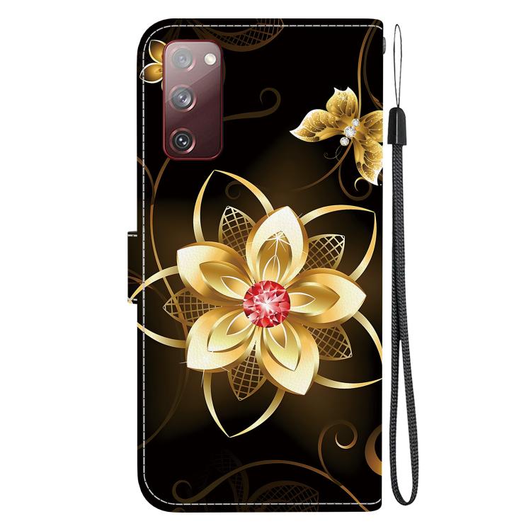 For Samsung Galaxy S20 FE Crystal Texture Colored Drawing Leather Phone Case
