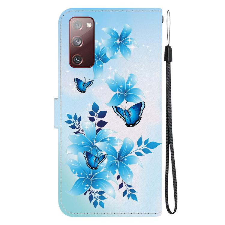 For Samsung Galaxy S20 FE Crystal Texture Colored Drawing Leather Phone Case