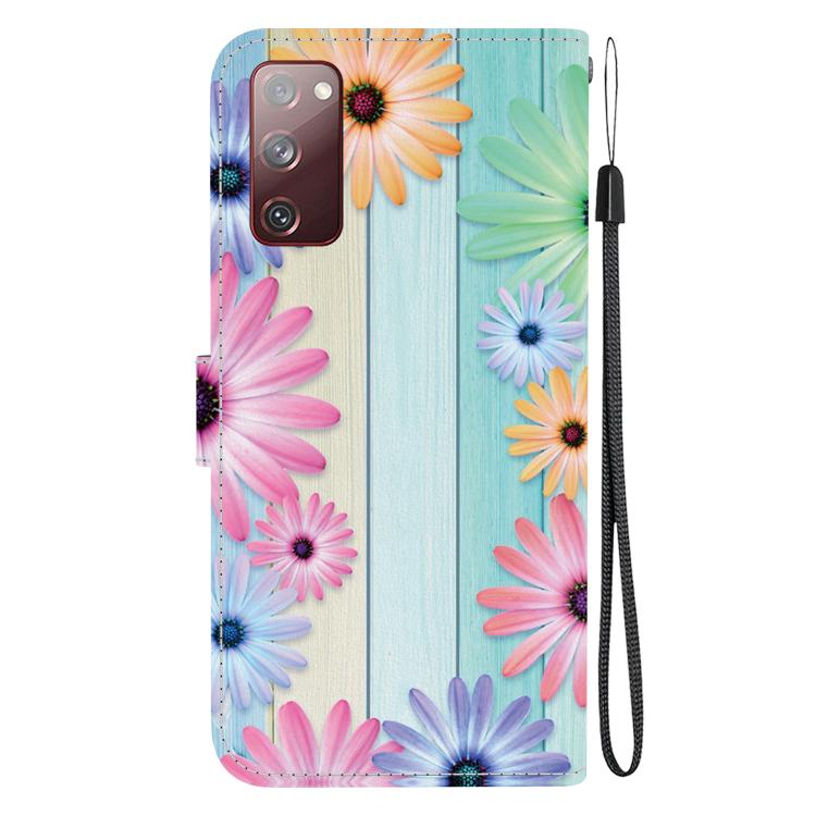 For Samsung Galaxy S20 FE Crystal Texture Colored Drawing Leather Phone Case