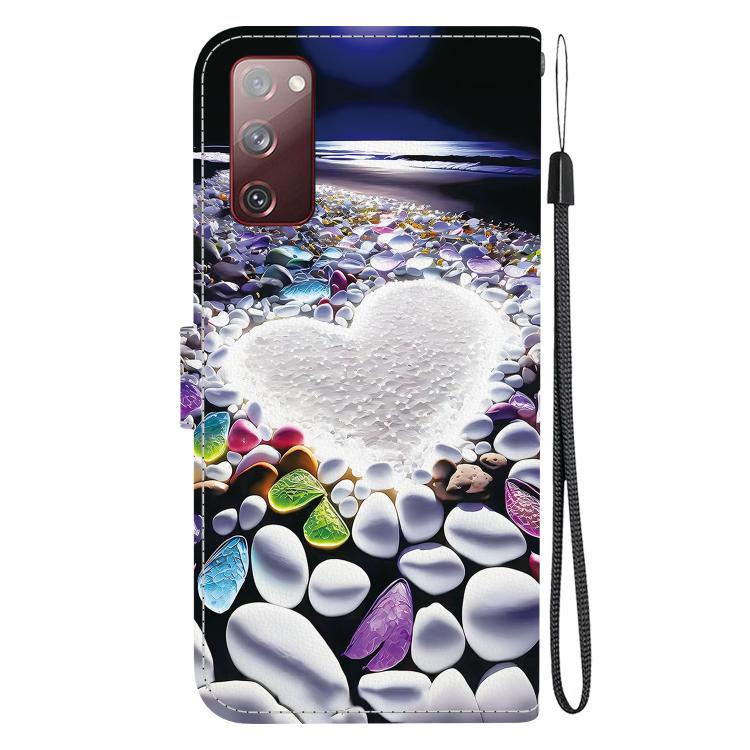 For Samsung Galaxy S20 FE Crystal Texture Colored Drawing Leather Phone Case