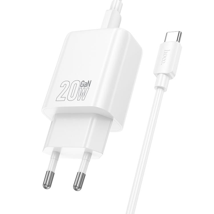 hoco N60 PD20W Type-C Charger Set with 1m Type-C to Type-C Cable, Specification:EU Plug