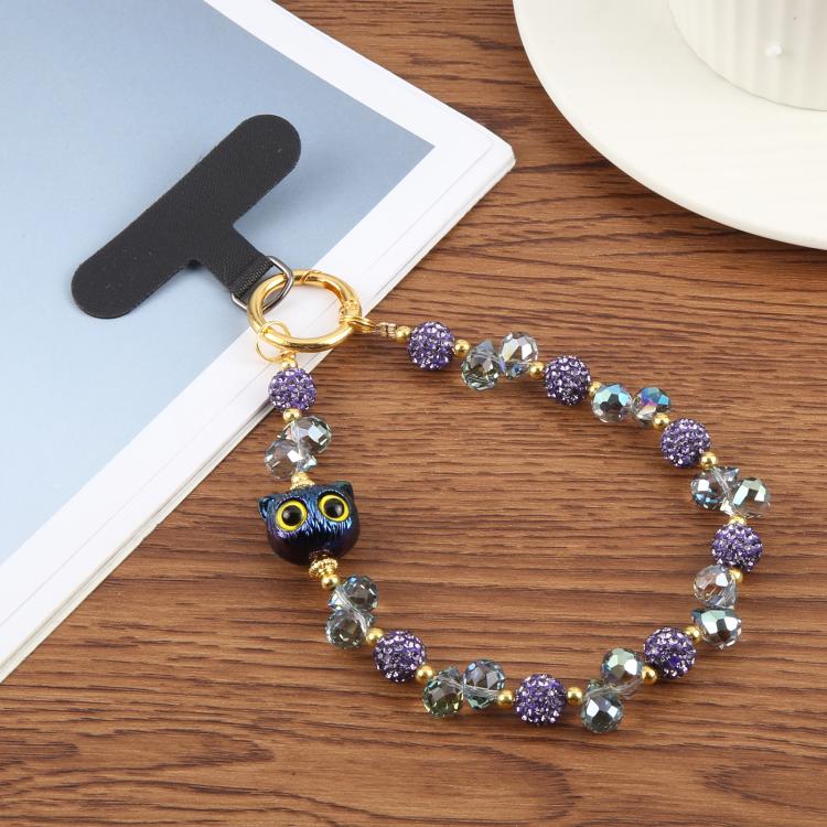Cat Eye Bead Chain Anti-Lost Phone Short Lanyard