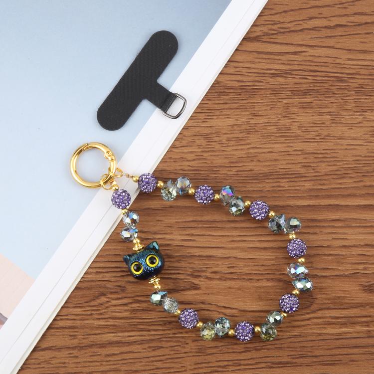 Cat Eye Bead Chain Anti-Lost Phone Short Lanyard