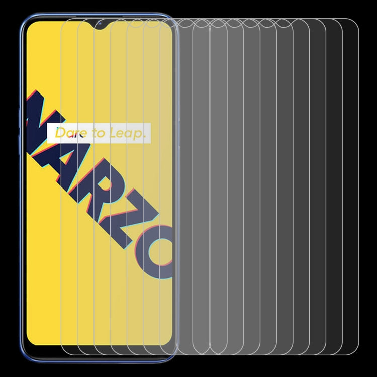 For OPPO Realme Narzo 10A 10 PCS 0.26mm 9H 2.5D Tempered Glass Film