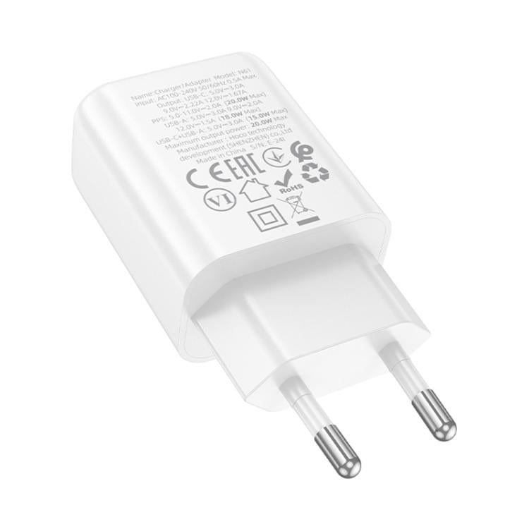 hoco N61 PD20W+QC3.0 Dual Port Charger, Specification:EU Plug