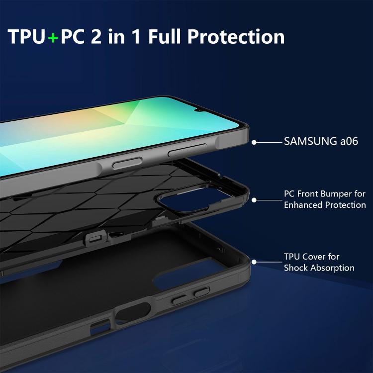 For Samsung Galaxy A06 4G Magnetic PC Hybrid TPU Phone Case