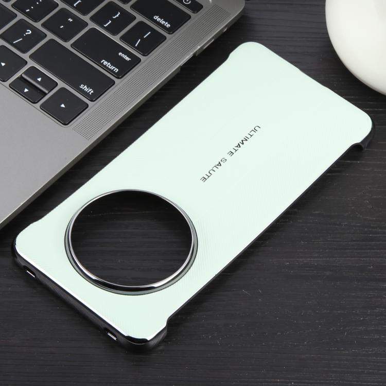 For Huawei Mate 70 Pro / Pro+ Plain Leather Electroplated PC Phone Case