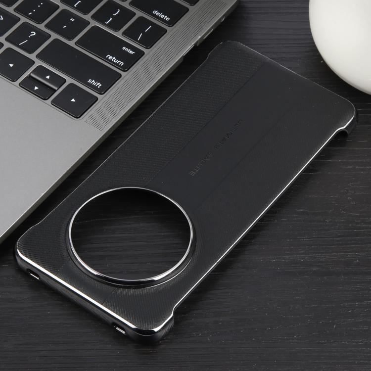 For Huawei Mate 70 Pro / Pro+ Plain Leather Electroplated PC Phone Case