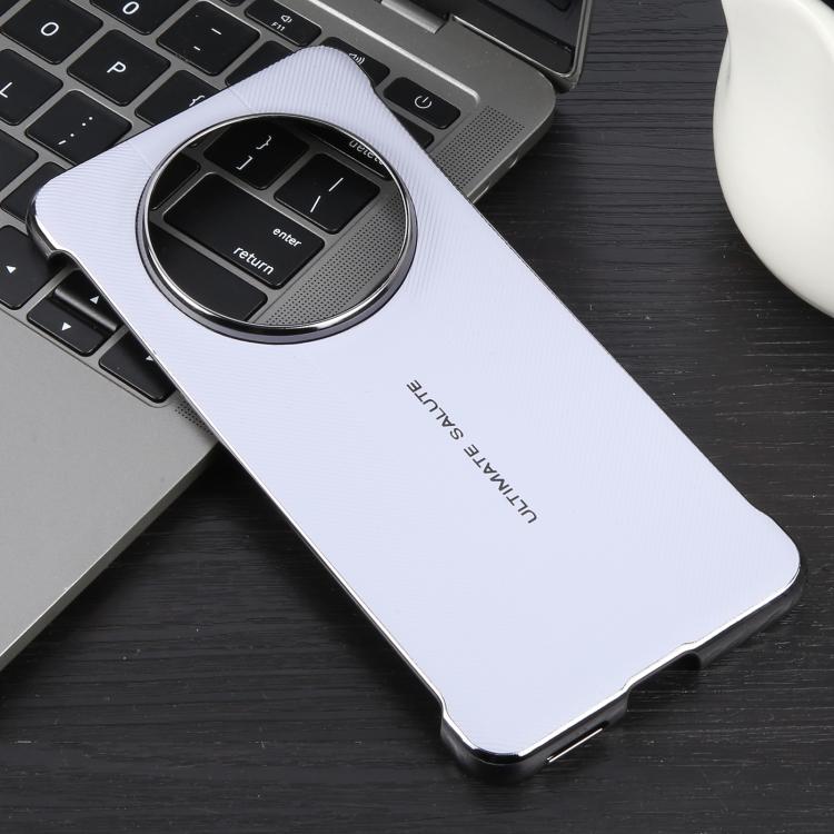 For Huawei Mate 70 Pro / Pro+ Plain Leather Electroplated PC Phone Case