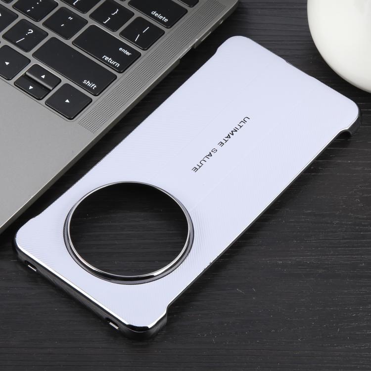 For Huawei Mate 70 Pro / Pro+ Plain Leather Electroplated PC Phone Case