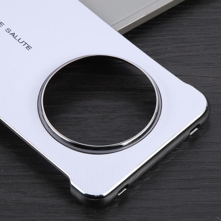 For Huawei Mate 70 Pro / Pro+ Plain Leather Electroplated PC Phone Case