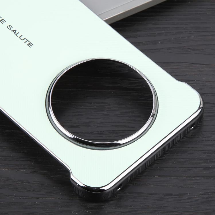 For Huawei Mate 70 Plain Leather Electroplated PC Phone Case
