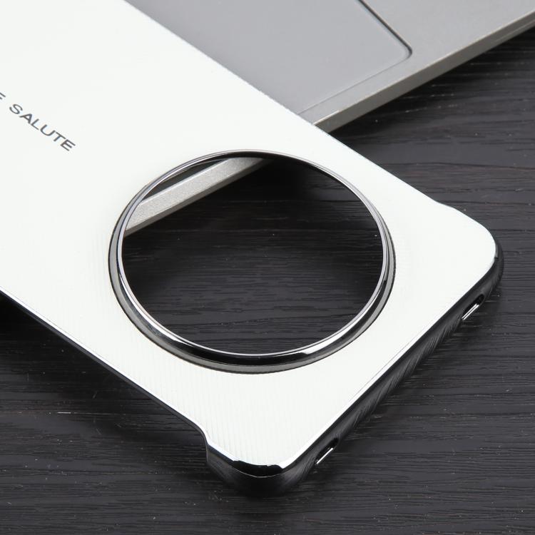 For Huawei Mate 70 Plain Leather Electroplated PC Phone Case