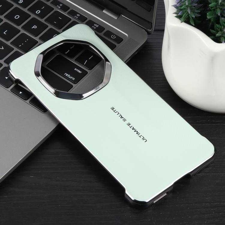 For Huawei Mate 70 RS Ultimate Plain Leather Electroplated PC Phone Case