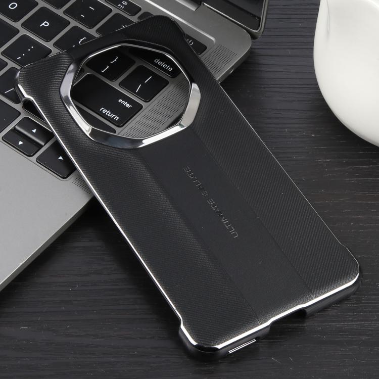 For Huawei Mate 70 RS Ultimate Plain Leather Electroplated PC Phone Case