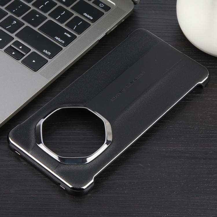 For Huawei Mate 70 RS Ultimate Plain Leather Electroplated PC Phone Case