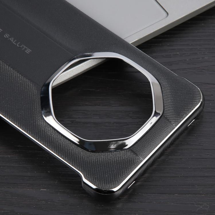 For Huawei Mate 70 RS Ultimate Plain Leather Electroplated PC Phone Case