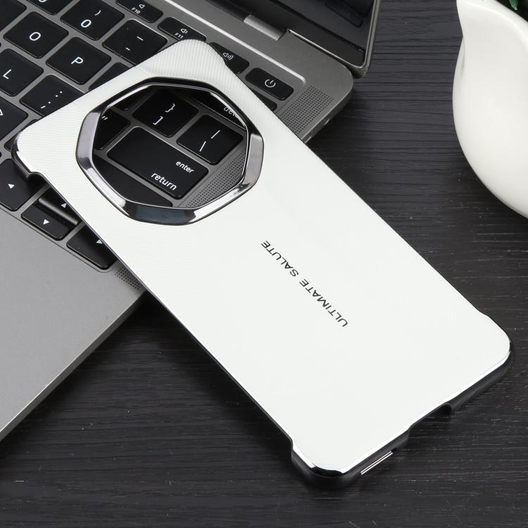 For Huawei Mate 70 RS Ultimate Plain Leather Electroplated PC Phone Case