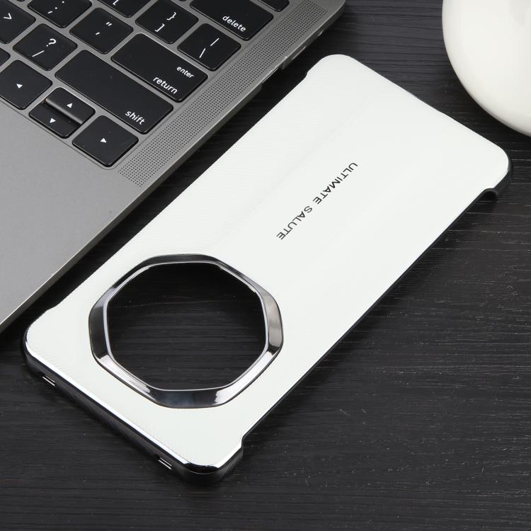For Huawei Mate 70 RS Ultimate Plain Leather Electroplated PC Phone Case