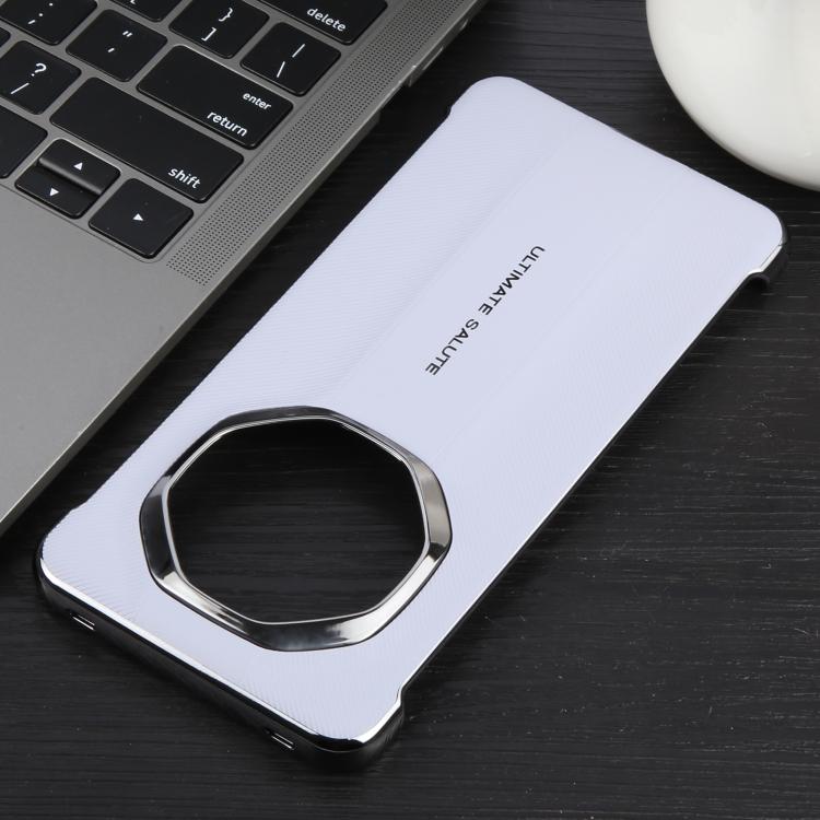 For Huawei Mate 70 RS Ultimate Plain Leather Electroplated PC Phone Case