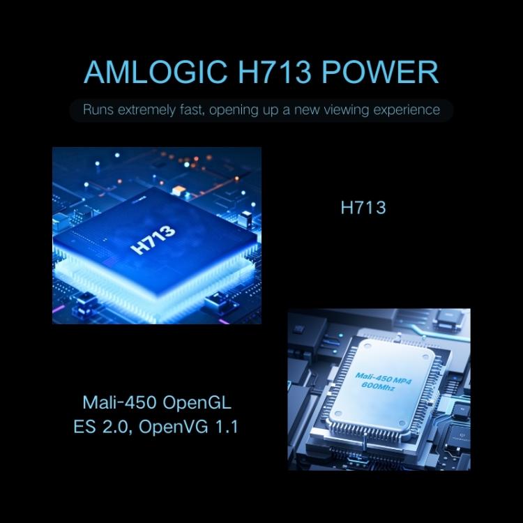A10 Plus 1280 x 720P 200ANSI Amlogic H713 CPU Android 11.0 Smart Projector, US Plug - Metal Grey