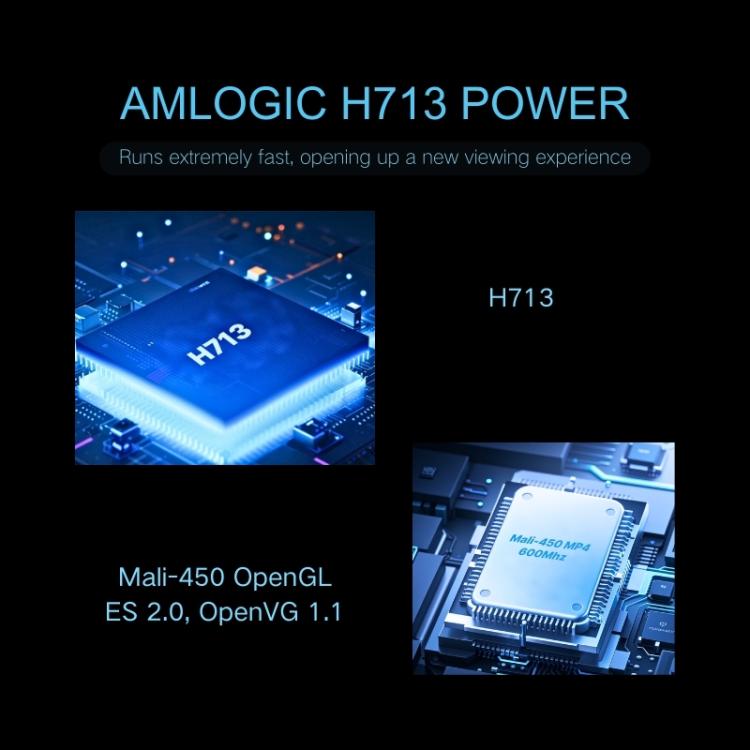 M10 Plus 1280 x 720P 200ANSI Amlogic H713 CPU Android 11 Smart Projector with Bracket, UK Plug - Metal Grey