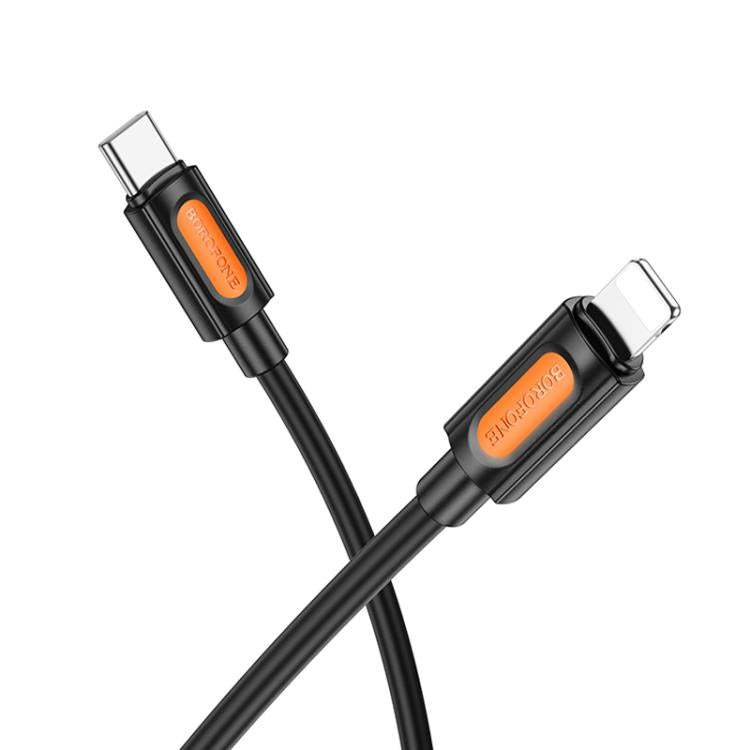 Borofone BX114 Structure PD27W Type-C to 8 Pin Fast Charging Data Cable, Length: 1m