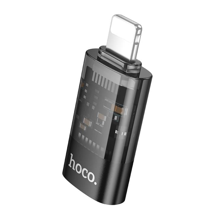 hoco UA36A 8 Pin Male to USB-C / Type-C Female OTG Transparent Adapter