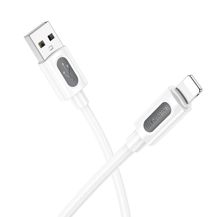 Borofone BX114 Structure 2.4A USB to 8 Pin Charging Data Cable, Length: 1m