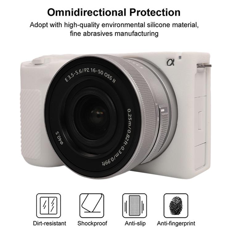 For Sony ZV-E10 II / ZV-E10M2 Litchi Texture Soft Silicone Protective Case