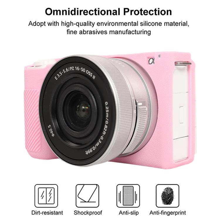 For Sony ZV-E10 II / ZV-E10M2 Litchi Texture Soft Silicone Protective Case