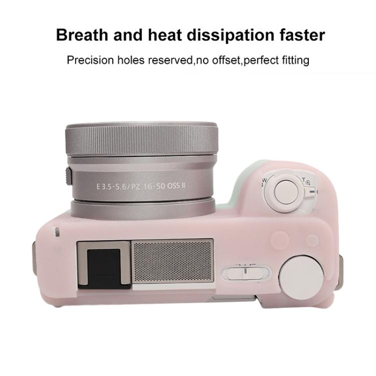 For Sony ZV-E10 II / ZV-E10M2 Litchi Texture Soft Silicone Protective Case