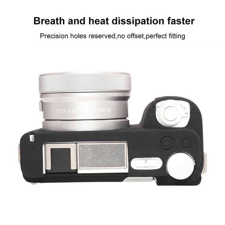 For Sony ZV-E10 II / ZV-E10M2 Litchi Texture Soft Silicone Protective Case