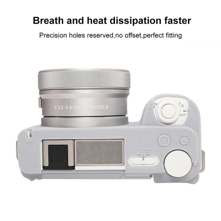 For Sony ZV-E10 II / ZV-E10M2 Litchi Texture Soft Silicone Protective Case