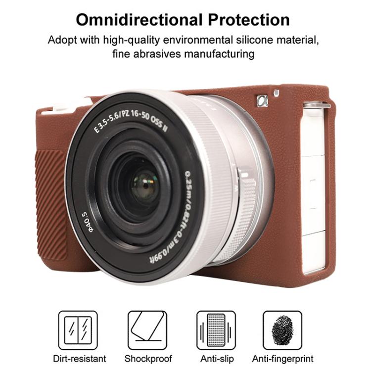 For Sony ZV-E10 II / ZV-E10M2 Litchi Texture Soft Silicone Protective Case