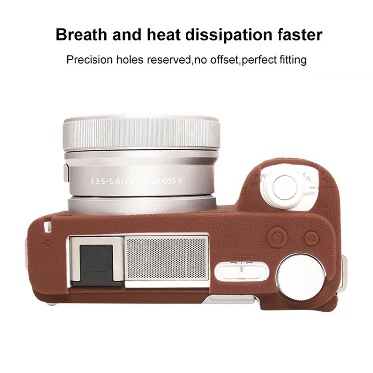 For Sony ZV-E10 II / ZV-E10M2 Litchi Texture Soft Silicone Protective Case