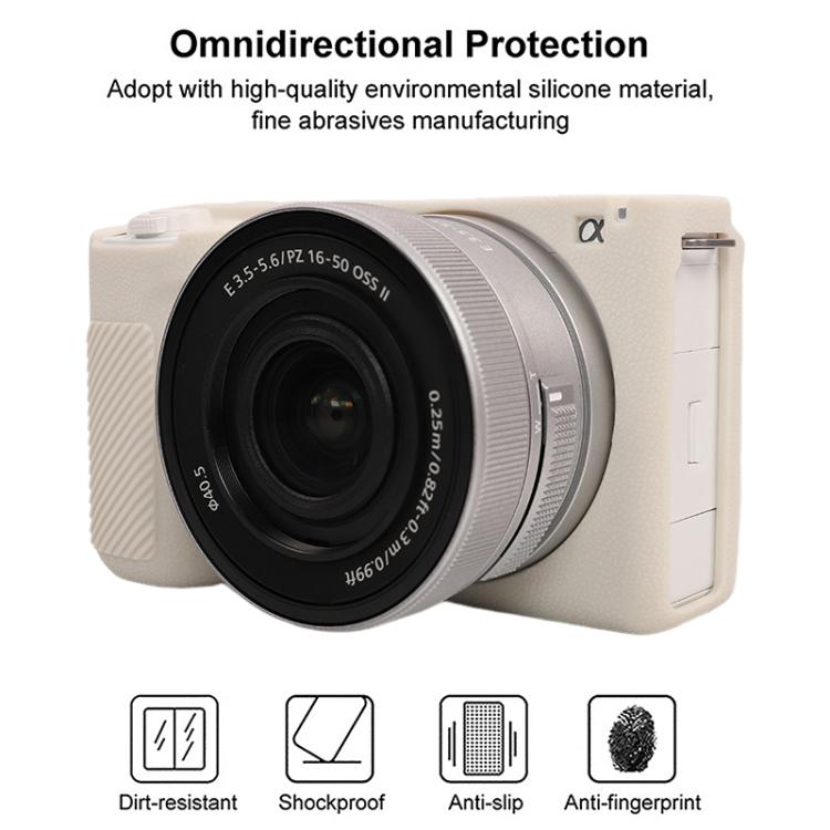 For Sony ZV-E10 II / ZV-E10M2 Litchi Texture Soft Silicone Protective Case