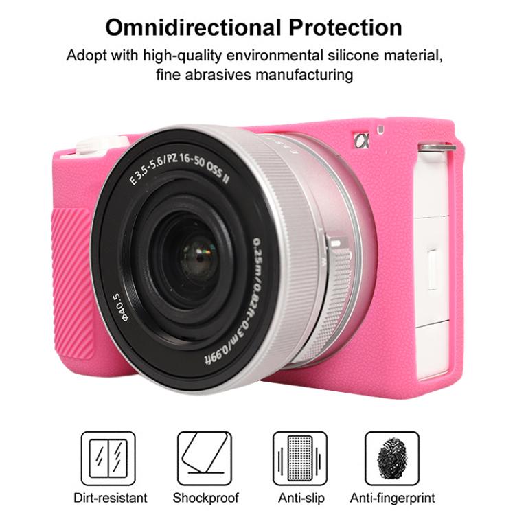 For Sony ZV-E10 II / ZV-E10M2 Litchi Texture Soft Silicone Protective Case