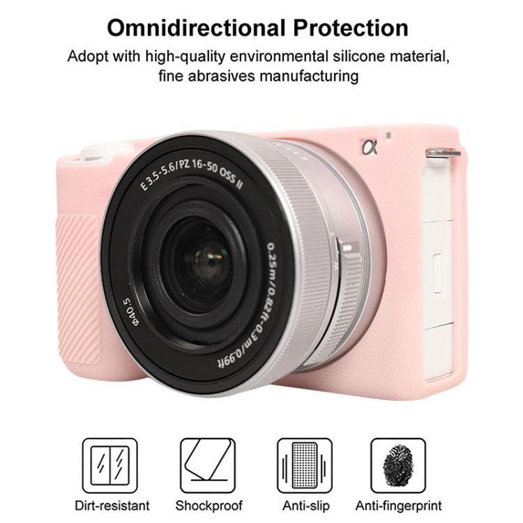 For Sony ZV-E10 II / ZV-E10M2 Litchi Texture Soft Silicone Protective Case