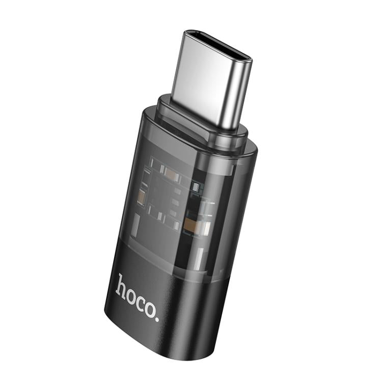 hoco UA36D USB-C / Type-C Male to 8 Pin Female OTG Transparent Adapter