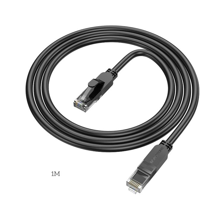 Borofone BUS01 1m Home Bandwidth Gigabit Category 6 Network Cable - Black