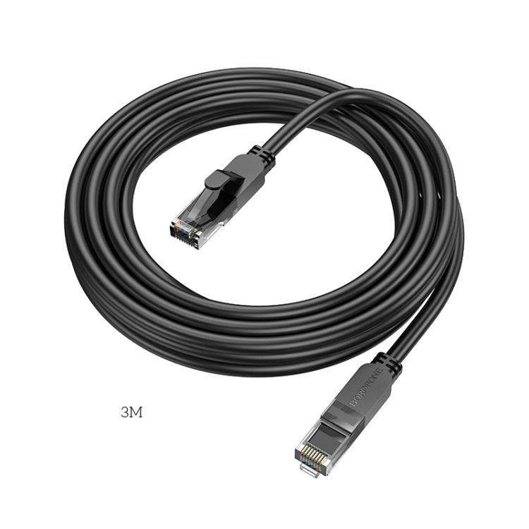 Borofone BUS01 3m Home Bandwidth Gigabit Category 6 Network Cable - Black