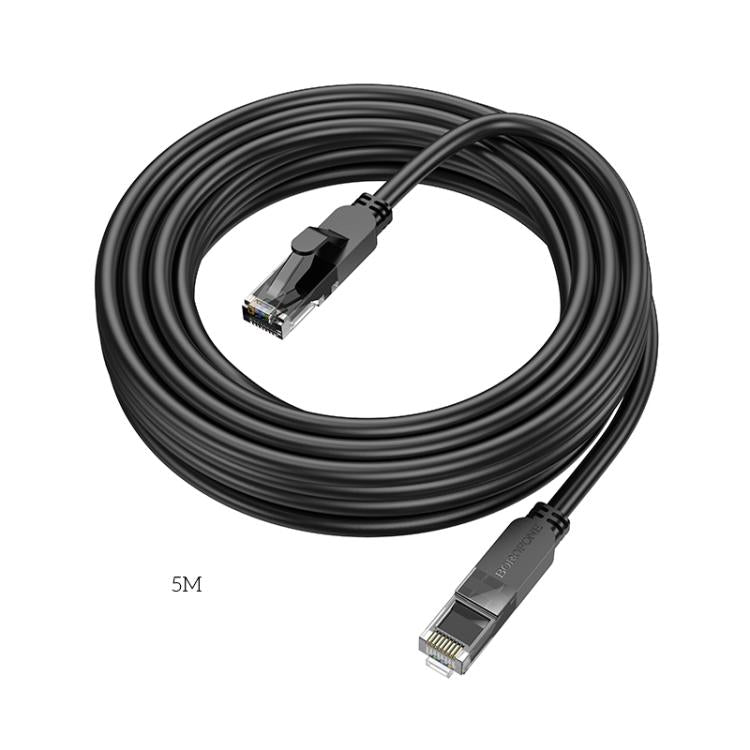 Borofone BUS01 5m Home Bandwidth Gigabit Category 6 Network Cable - Black