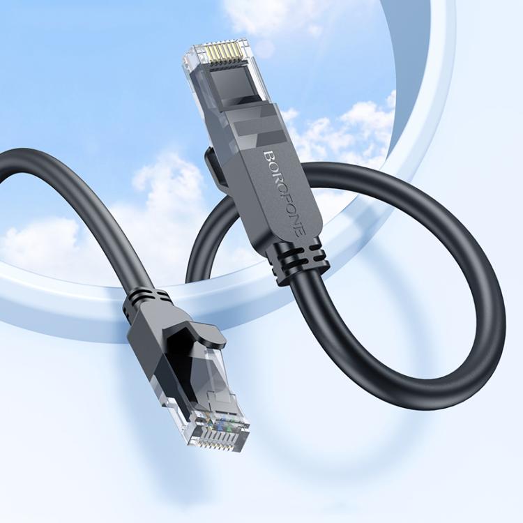 Borofone BUS01 10m Home Bandwidth Gigabit Category 6 Network Cable - Black