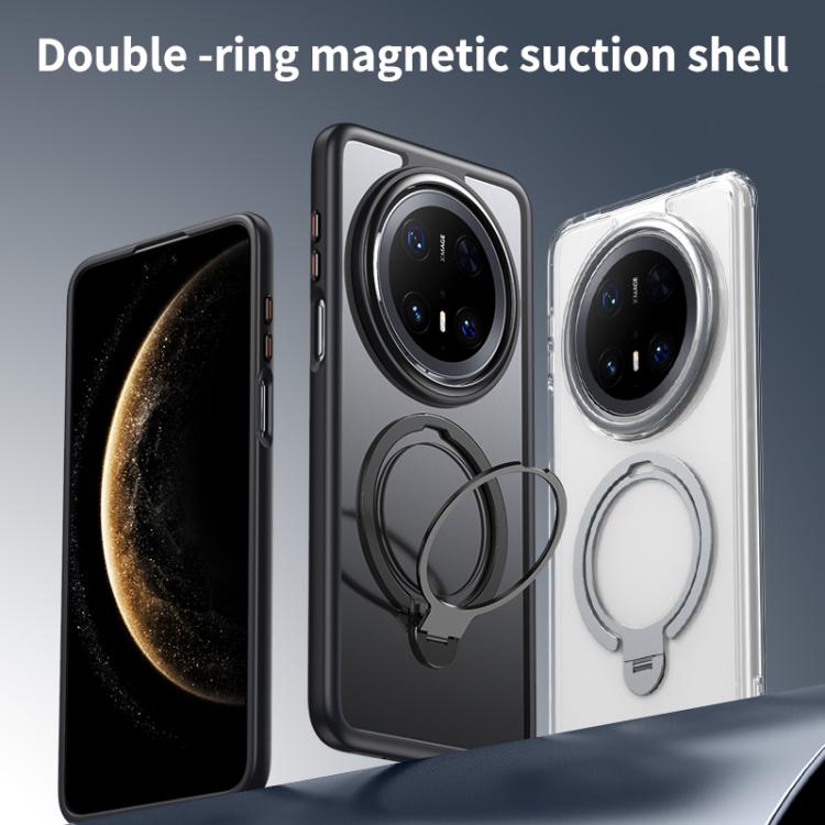 For Huawei Mate 70 Pro / 70 Pro+ Double Ring MagSafe Magnetic Holder Phone Case