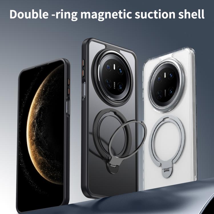 For Huawei Mate 70 Double Ring MagSafe Magnetic Holder Phone Case
